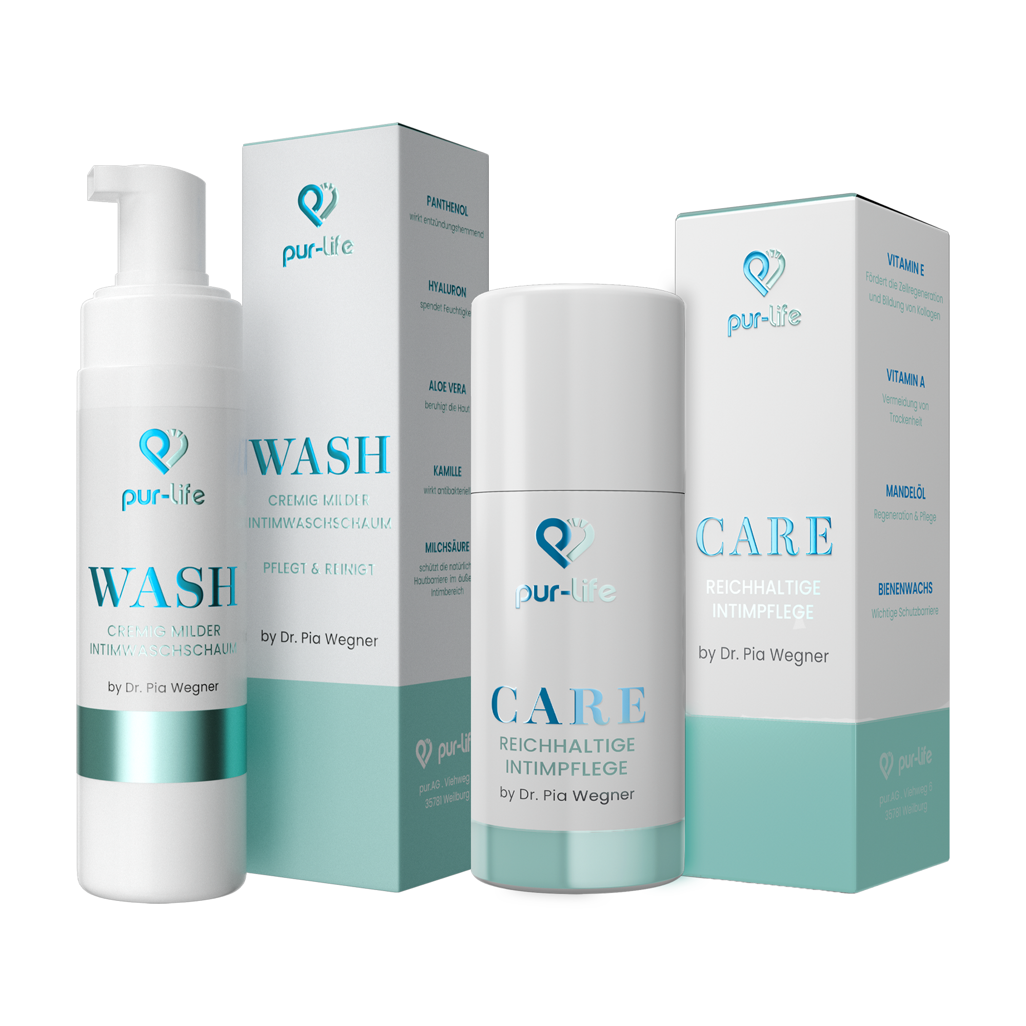 Intimpflege Duo | pur.WASH & pur.CARE | Komplette Pflegeroutine fr  sensible Haut  pur-life.de Shop