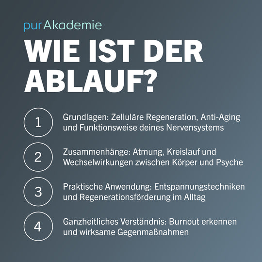 Regenerationscoach B-Lizenz Ausbildung von pur-life - Ablauf - #dauer_3-monate