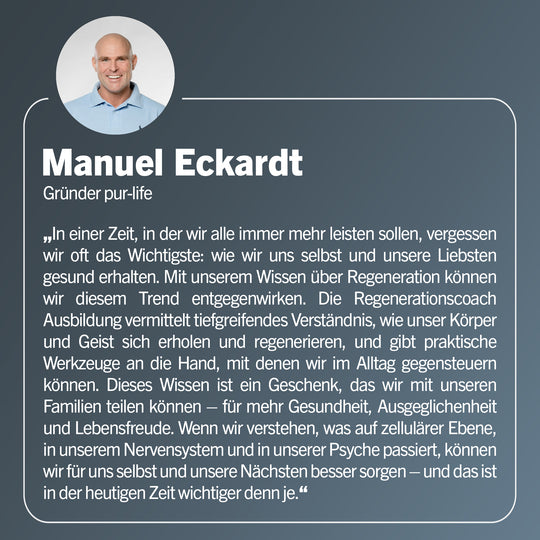 Regenerationscoach B-Lizenz Ausbildung von pur-life - Experte - #dauer_3-monate