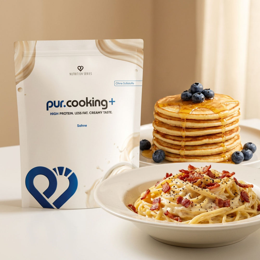 Von cremiger Carbonara bis zum perfekten Shake - pur.cooking+ Sahne von pur-life - Sahneprotein