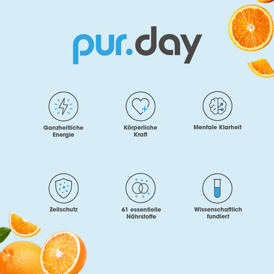 pur.DAY Orange - Pulver von pur-life - Benefits #geschmack_orange
