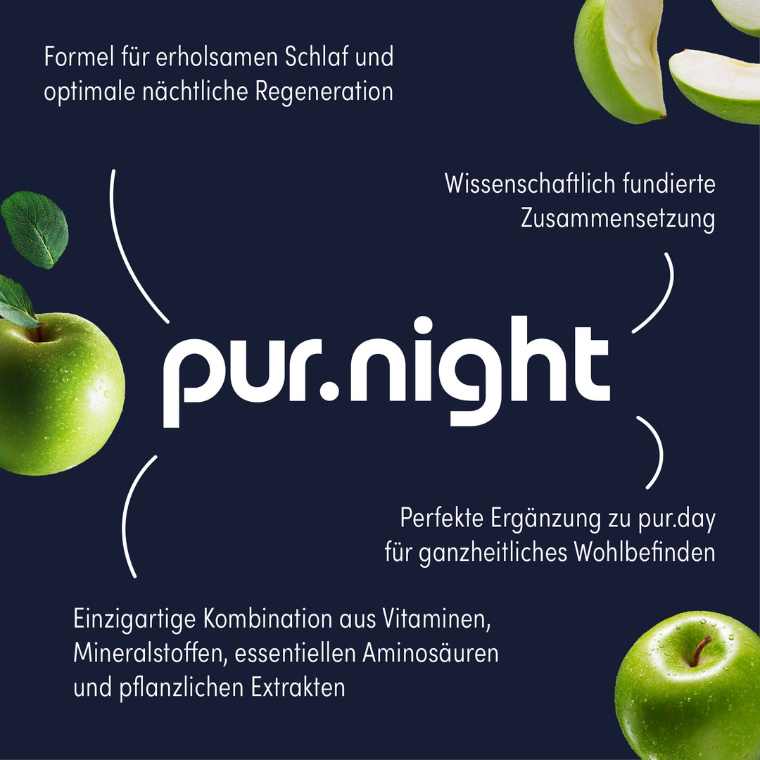 pur.NIGHT - Pulver von pur-life - Highlights #geschmack_gruener-apfel