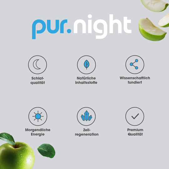 pur.NIGHT - Pulver von pur-life - Vorteile #geschmack_gruener-apfel