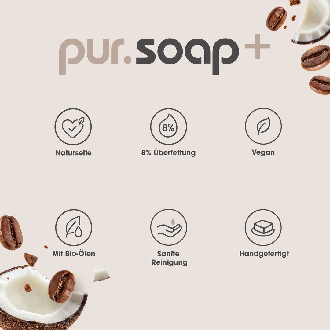 pur.soap+ von pur-life - Naturseife Coffee Seife - Benefits #inhalt_100g-naturseife