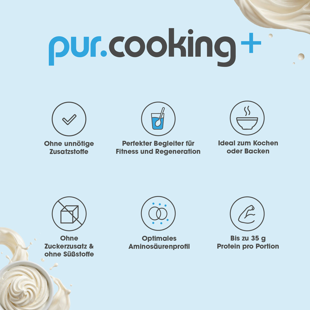 pur.cooking+ Sahne - Sahne Protein von pur-life - Vorteile #geschmack_sahne