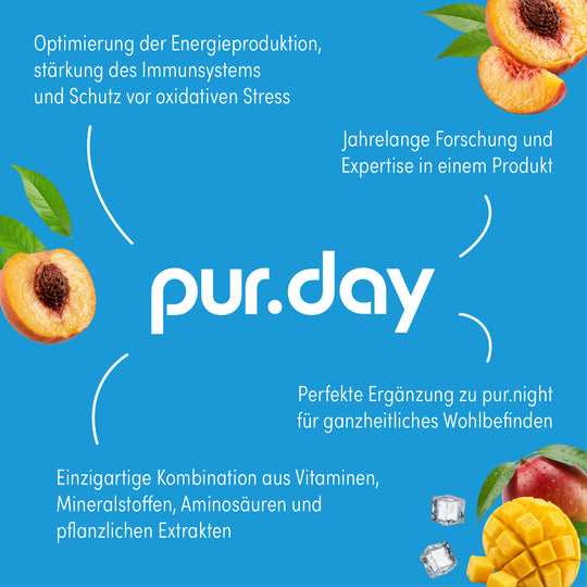 pur.DAY Tropical Ice Tea - Limited Edition - Pulver von pur-life - Benefits #geschmack_tropical-ice-tea
