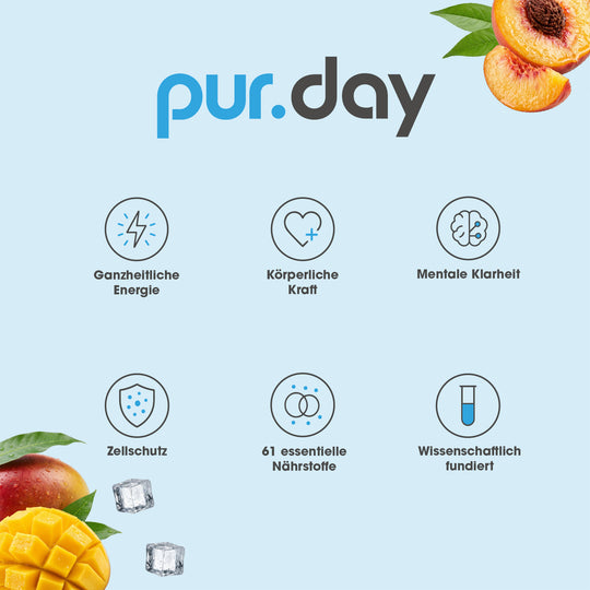 pur.DAY Tropical Ice Tea - Limited Edition - Pulver von pur-life - Vorteile #geschmack_tropical-ice-tea