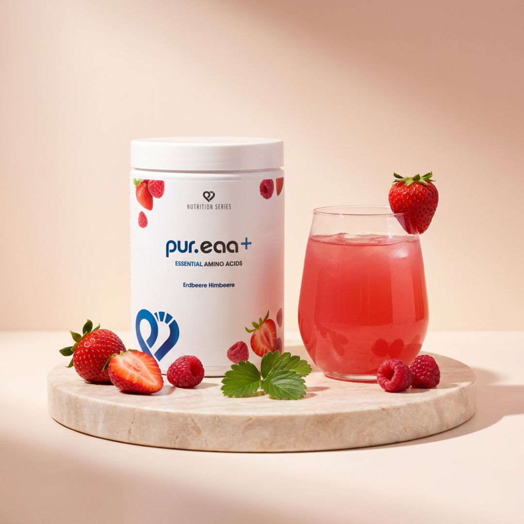 Unsere hochkonzentrierte Formel für maximale Muskelunterstützung - pur.EAA Forte von pur-life