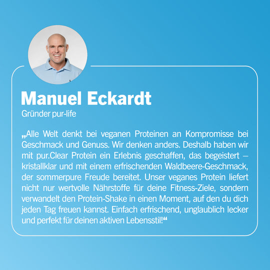 pur Clear Protein Waldbeere - Experten Meinung #geschmack_waldbeere