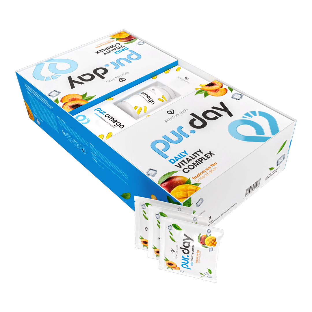 pur.DAY Tropical Ice Tea - Limited Edition - Pulver von pur-life - Box #geschmack_tropical-ice-tea
