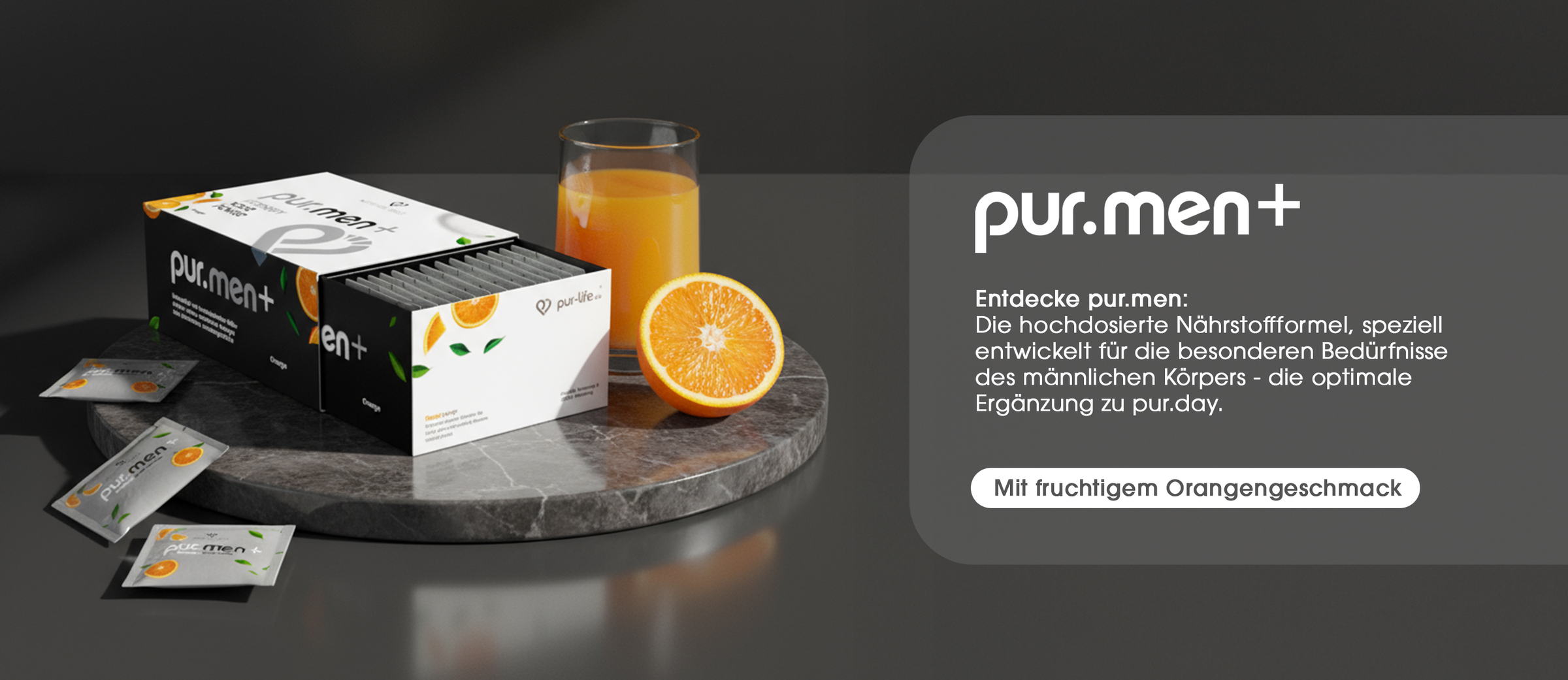 pur.men+ von pur-life - Entdecke pur.men+: Die hochdosierte Nährstoffformel, speziell entwickelt für die besonderen Bedürfnisse des männlichen Körpers - die optimale Ergänzung zu pur.day.