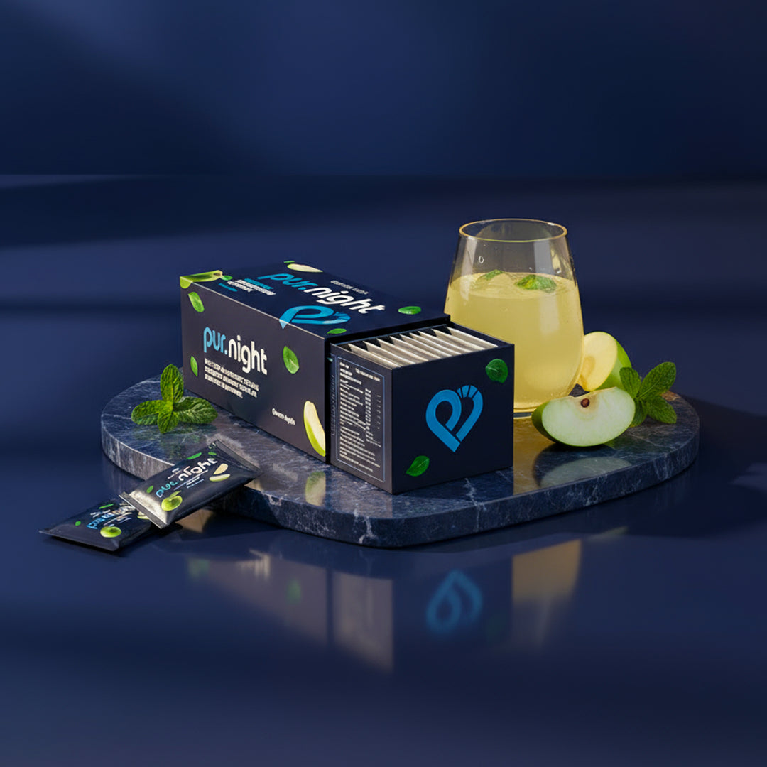 Unsere innovative Formel für erholsamen Schlaf - pur.NIGHT - Pulver von pur-life