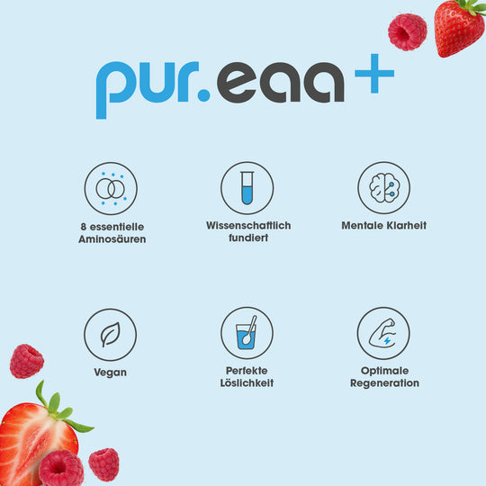pur EAA Forte Erdbeere-Himbeere - Vorteile #geschmack_erdbeere-himbeere