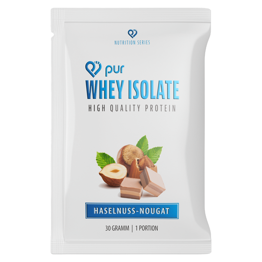 pur Whey Isolate Sample Haselnuss-Nougat #geschmack_haselnuss-nougat