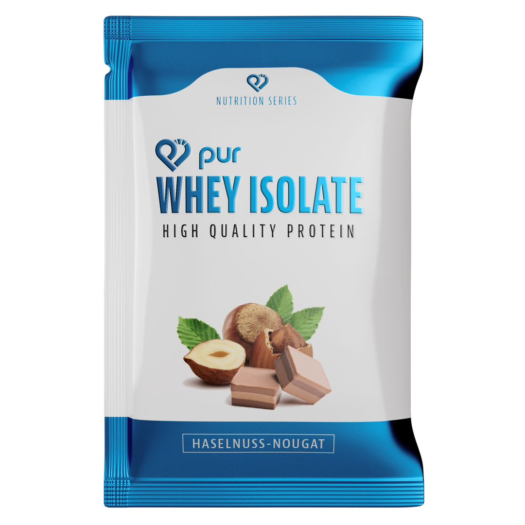 pur Whey Isolate Sample Haselnuss-Nougat #geschmack_haselnuss-nougat